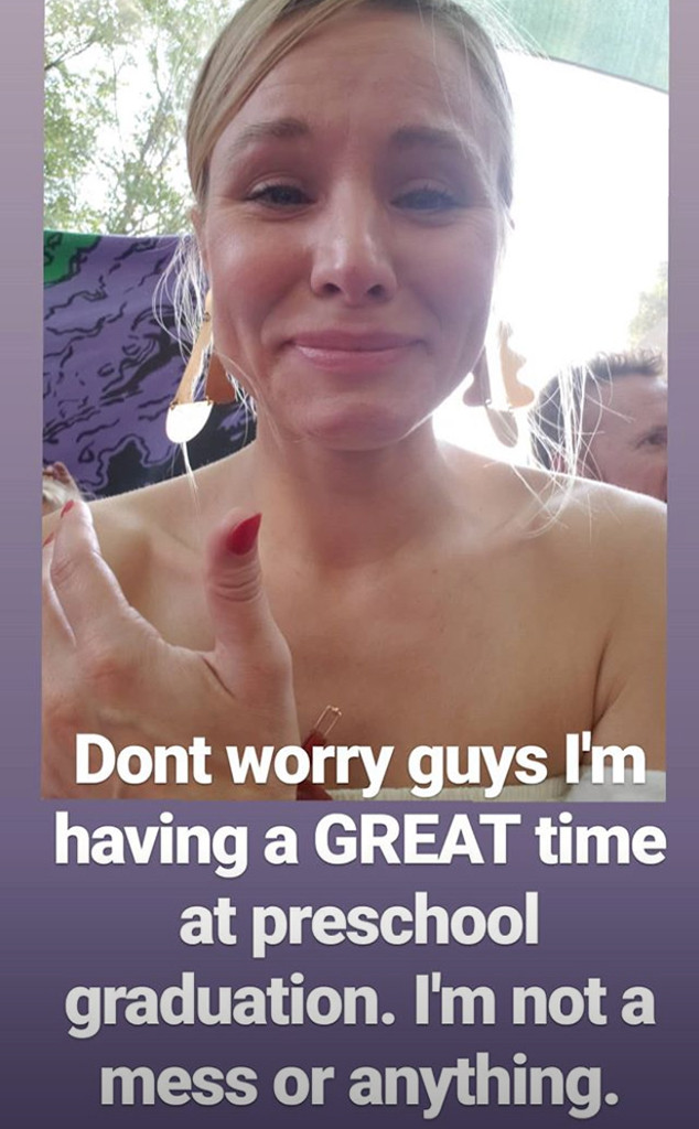 Kristen Bell, Preschol Graduation, Instagram Kristen Bell, Preschol Graduation, Instagram